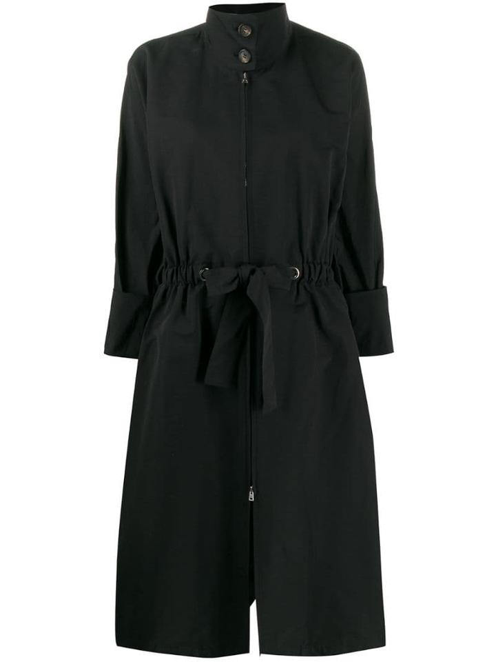 Plan C Drawstring Waist Coat - Black