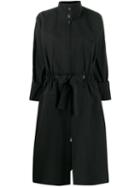 Plan C Drawstring Waist Coat - Black