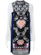 Msgm Printed Shift Dress, Women's, Size: 44, White, Silk
