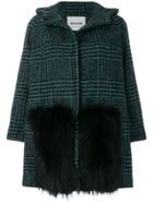 Ava Adore Checked Coat - Blue