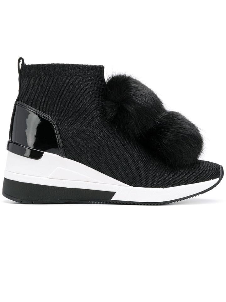 Michael Michael Kors Elasticated Hi-top Trainers - Black