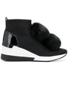 Michael Michael Kors Elasticated Hi-top Trainers - Black