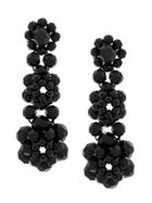 Simone Rocha Floral Drop Earrings - Black