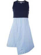 Carven Striped Dress, Women's, Size: L, Blue, Cotton/polyester