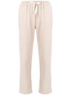 Semicouture Cropped Track Pants - Nude & Neutrals