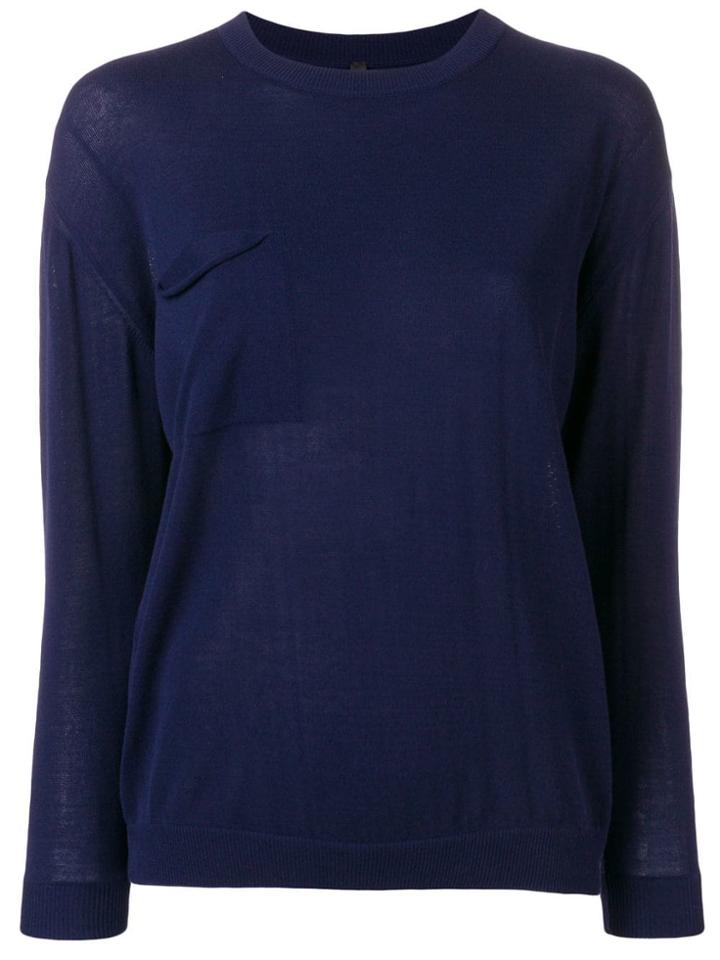 Sara Lanzi Crew Neck Jumper - Blue