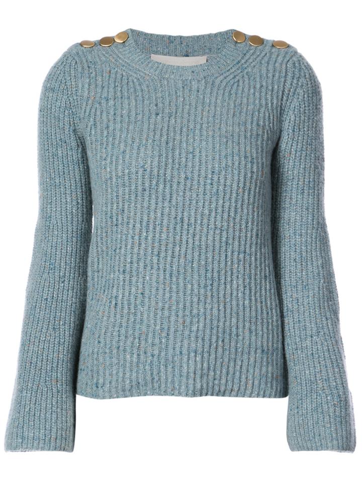 Vanessa Bruno Buttoned Shoulders Sweater - Blue