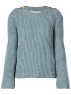 Vanessa Bruno Buttoned Shoulders Sweater - Blue