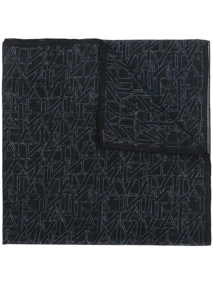 Lanvin Logo Print Scarf - Black