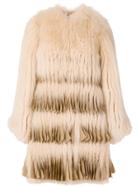 Givenchy Pleated-hem Coat - Nude & Neutrals