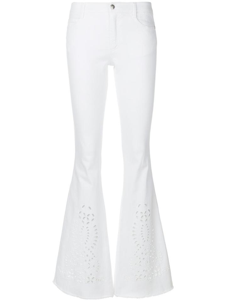 Ermanno Scervino Embroidered Flared Trousers - White