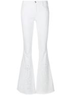 Ermanno Scervino Embroidered Flared Trousers - White