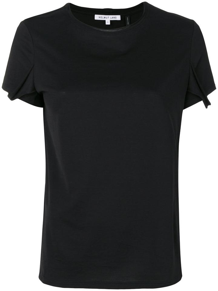 Helmut Lang - Draped Detail T-shirt - Women - Cotton - Xs, Black, Cotton