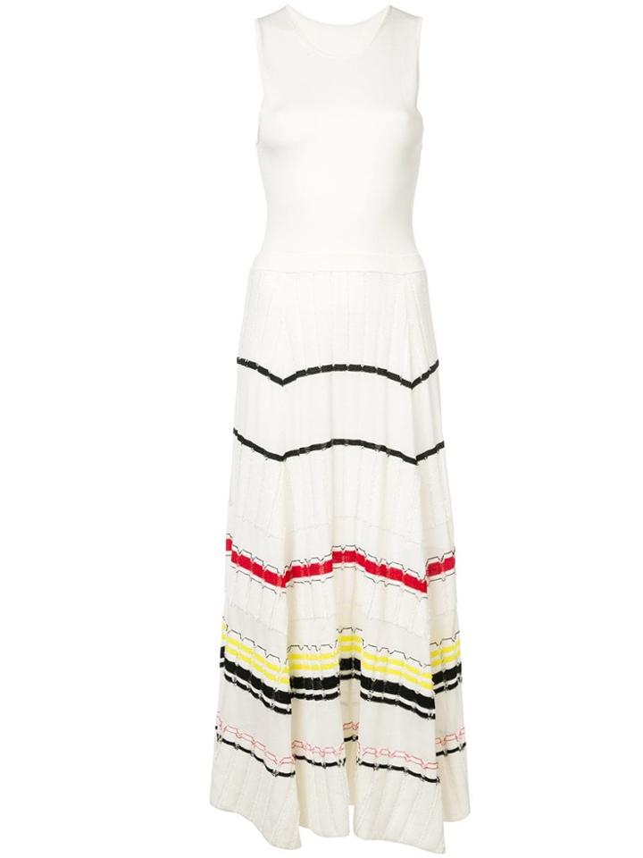Proenza Schouler Striped Rib Dress - White