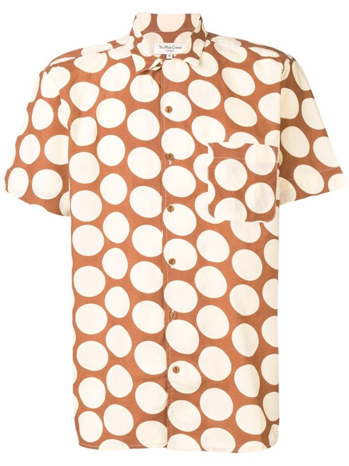 Ymc Dotted Shirt - Brown