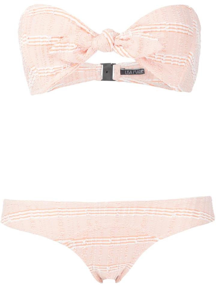 Lisa Marie Fernandez Poppy Seersucker Striped Bikini