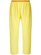 Semicouture Cropped Trousers - Yellow & Orange