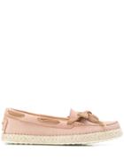 Tod's Lace Detail Loafers - Pink