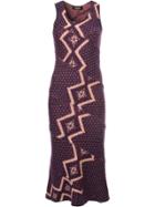 Junya Watanabe Comme Des Garçons Fair Isle Knitted Dress - Pink &