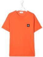 Stone Island Junior Teen Logo Patch T-shirt - Orange