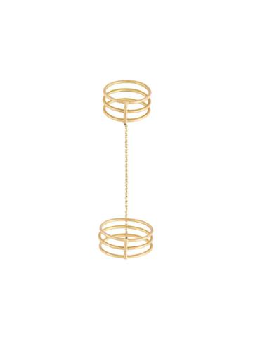 Wuki 'double Cage' Ring, Women's, Size: K, Metallic