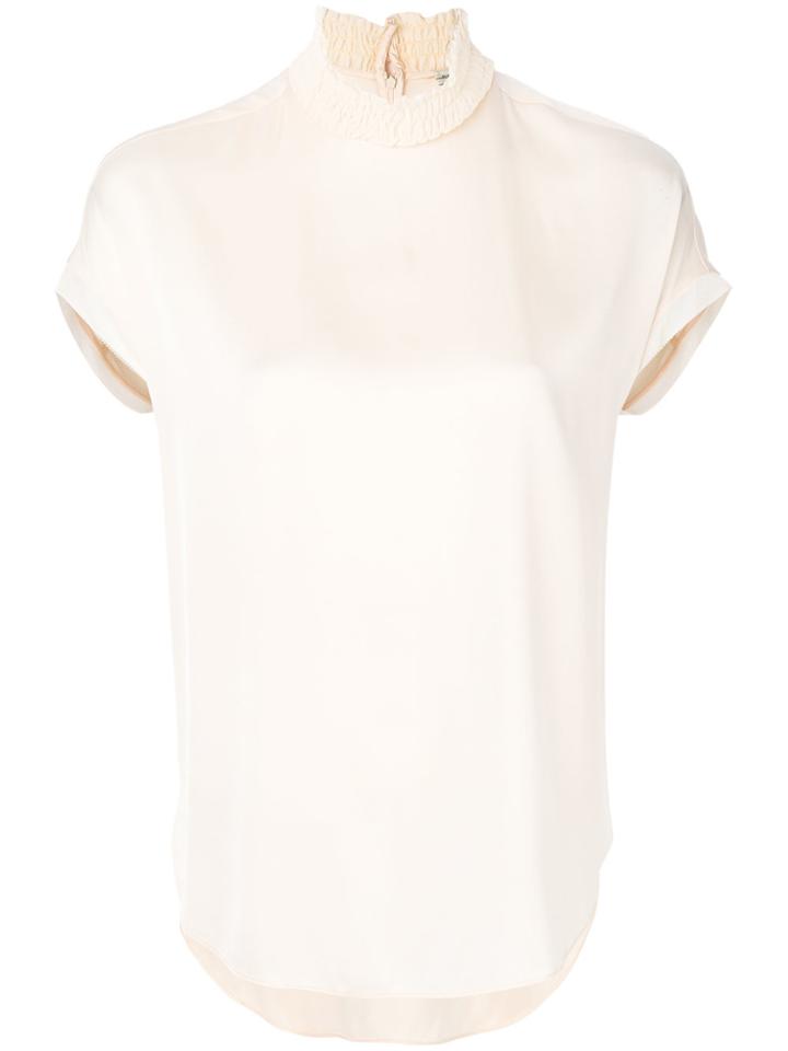 By Malene Birger Gathered Collar Blouse - Nude & Neutrals