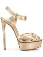 Casadei Flora Platform Sandals - Gold
