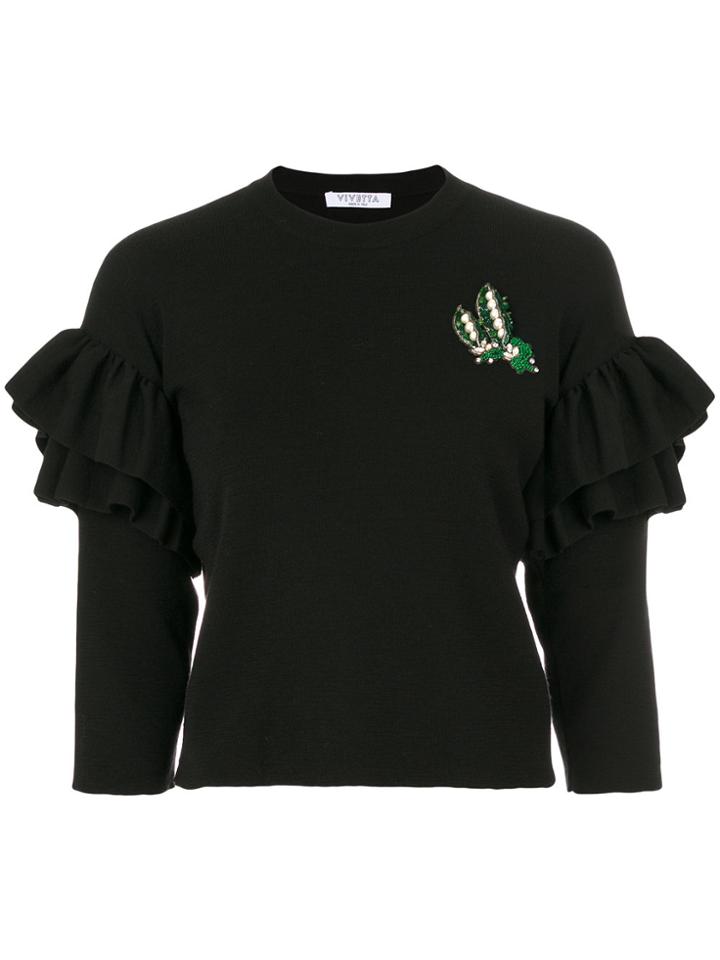 Vivetta Shirt With Ruffle Detail - Black