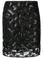 Iro Sequin Embellished Skirt - Black