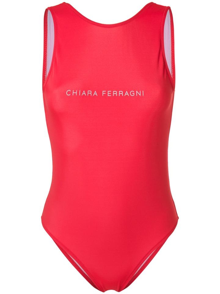 Chiara Ferragni Logo One-piece - Red