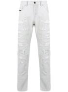 Diesel Black Gold Slim Distressed Jeans - Grey