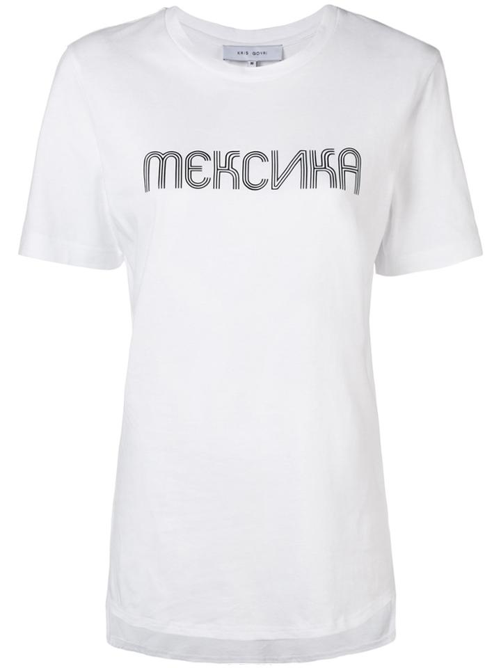 Kris Goyri Mekcnka Print T-shirt - White