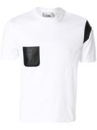Vejas Contrast Pocket T-shirt - White