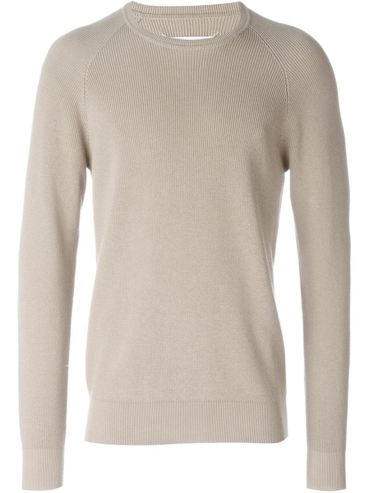 Maison Margiela Crew Neck Jumper, Men's, Size: L, Nude/neutrals, Cotton