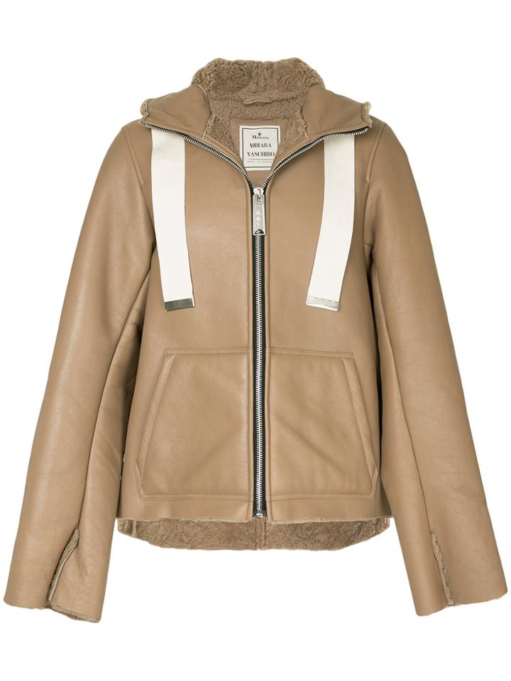 Maison Mihara Yasuhiro Hooded Shearling Jacket - Brown