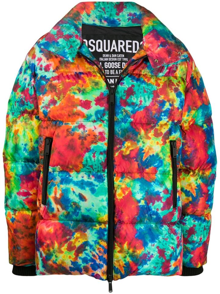 Dsquared2 Tie-dye Padded Jacket