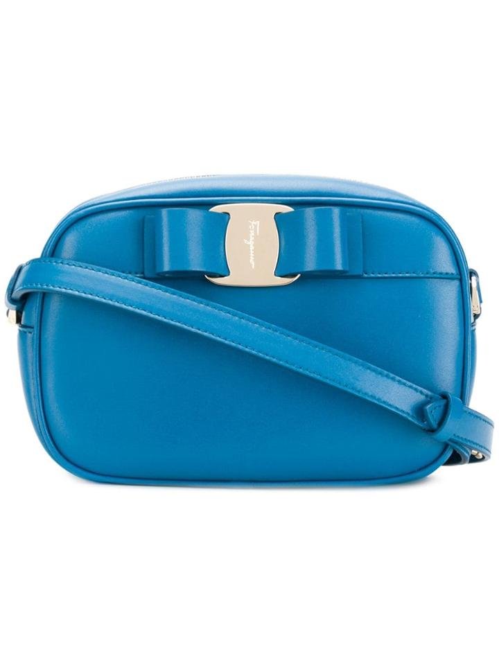 Salvatore Ferragamo Vara Bow Cross Body Bag - Blue