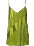Prabal Gurung Panelled Asymmetric Cami Top - Green