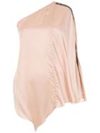 Tufi Duek Asymmetric Embroidered Blouse - Bege Blanchett - 58707