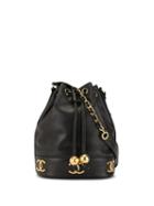 Chanel Pre-owned Cc Chain Drawstring Shoulder Bag - Black