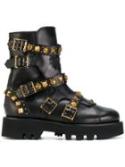 Fausto Puglisi Studded Chunky Boots - Black