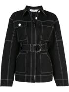 Proenza Schouler Pswl Belted Utility Cotton Jacket - Black