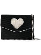Les Petits Joueurs Embellished Heart Crossbody Bag - Black