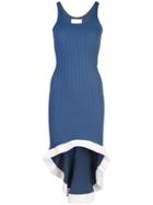 Esteban Cortazar Ribbed High Low Dress - Blue