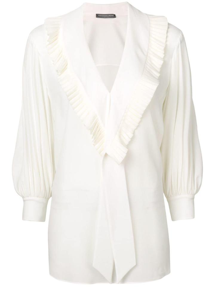 Alexander Mcqueen Ruffle Detailed Blouse - White