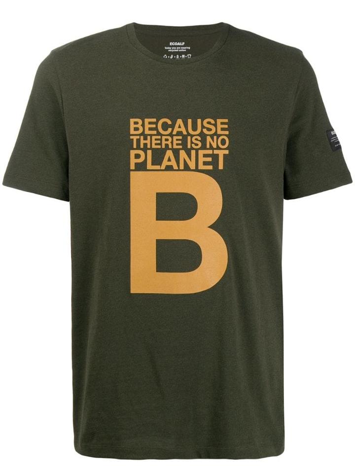 Ecoalf Slogan Detail T-shirt - Green