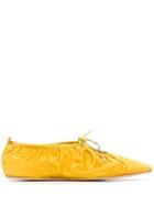 Stella Mccartney Ruched Ballet Flats - Yellow