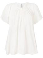 Raquel Allegra Flutter Blouse - Nude & Neutrals