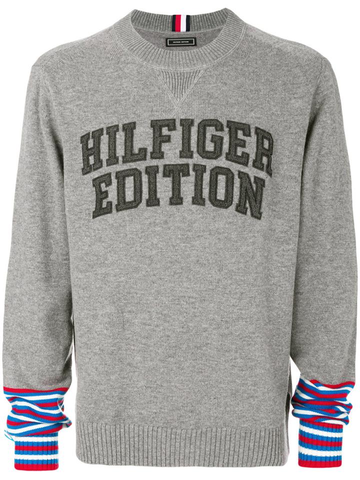 Tommy Hilfiger Branded Knitted Sweater - Grey