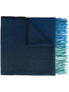 Ps By Paul Smith Fringed Scarf, Women's, Blue, Cashmere/lambs Wool